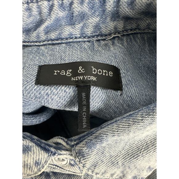 Rag And Bone Women’s Ultra Featherweight Beatrice Denim Shirt womens Size M - Picture 6 of 10